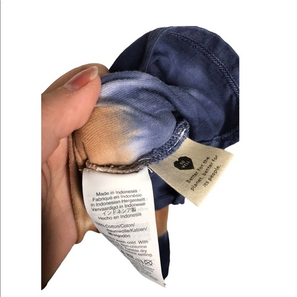 Madewell | Ombre Long Sleeve Sweater Blue Tan White Sweater - Picture 6 of 8